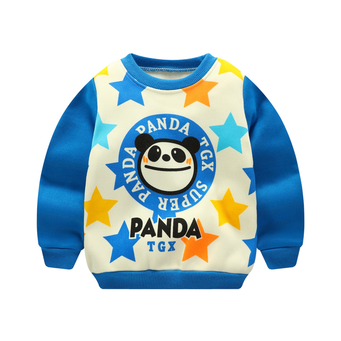 Kids Fleece-Lined Cartoon Print Sweatshirt | Unisex Winter Jumper