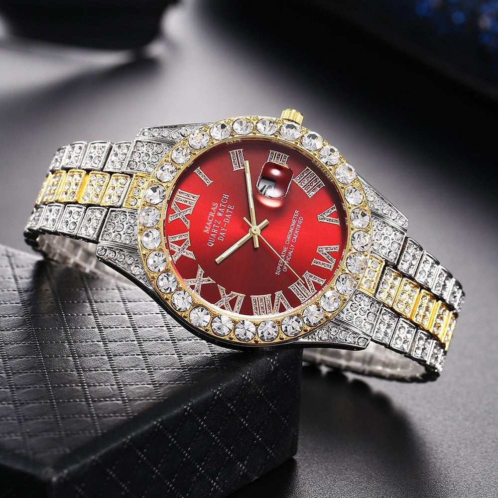 Roman Numeral Quartz Watch | Steel Band Men's Fashion Watch