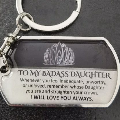 Family Sentiment Metal Keychain | Son, Daughter, Grandson Gift | JP Collections