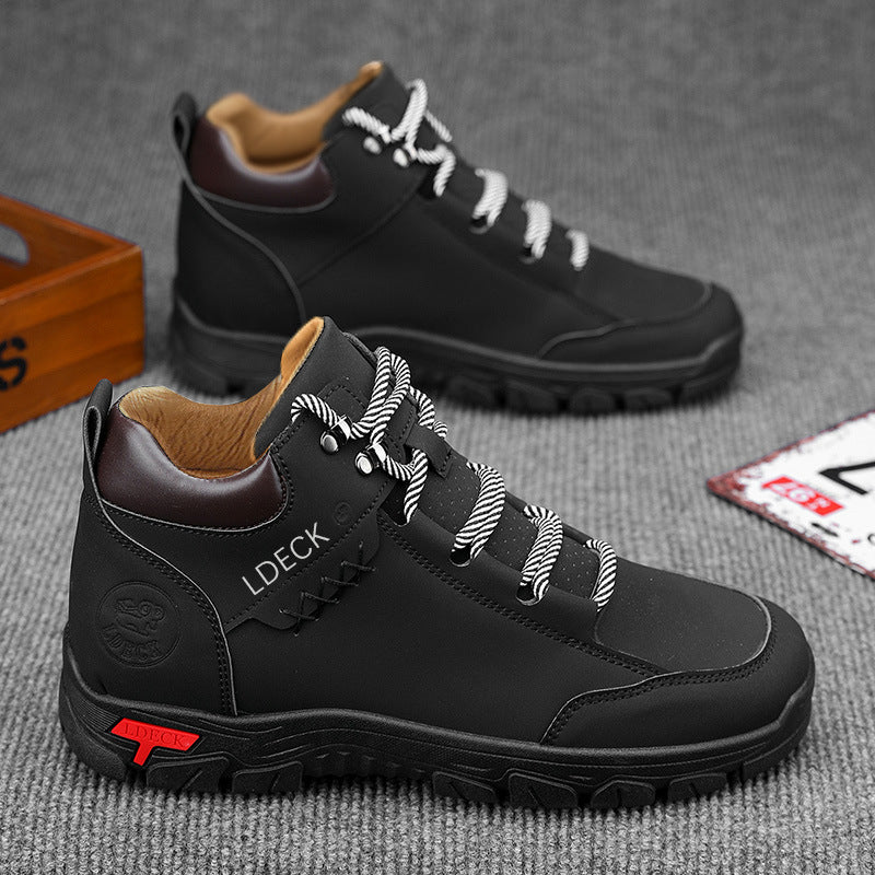 Men's Genuine Leather Mid-Cut Lace-Up Work Boots | EU 39-48