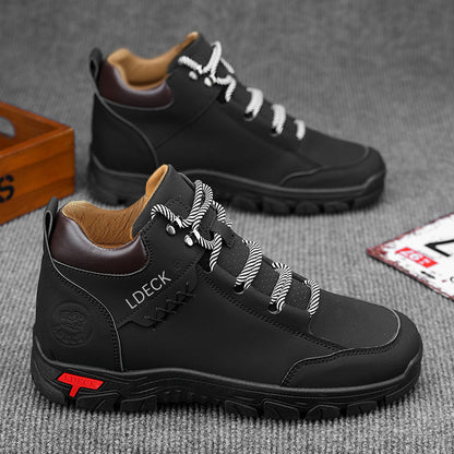 Men's Genuine Leather Mid-Cut Lace-Up Work Boots | EU 39-48