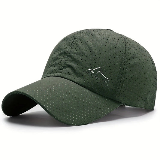 Breathable Hollow Polyester Baseball Cap - Sun Protection Unisex