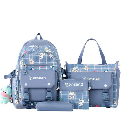 Girls Primary School Nylon Backpack – 5 Colours
