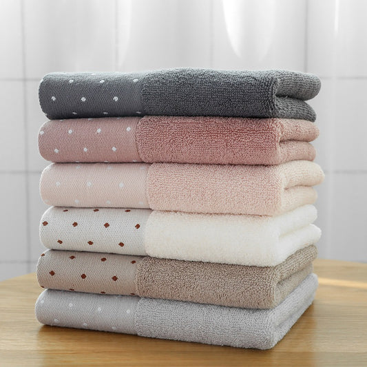 Wide Satin Dot Jacquard Bath Towel – 100% Cotton