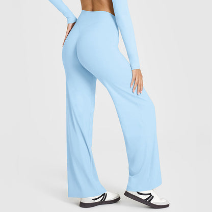 Women's High-Waist Straight-Leg Yoga Pants | Lengthened | 12 Colours