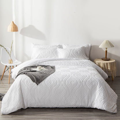 Bohemian Pillow Cases | Dark Grey, Light Grey, White & Mandala