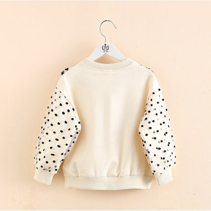 Girls Cartoon Long-Sleeve Top – Soft Kids Casual T-Shirt