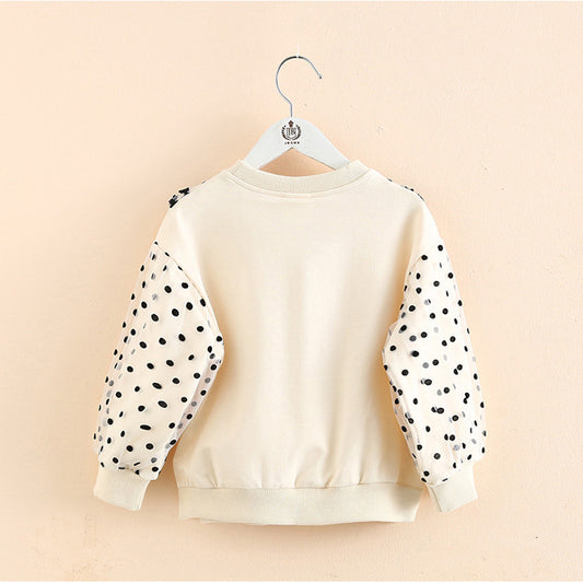 Girls Cartoon Long-Sleeve Top – Soft Kids Casual T-Shirt