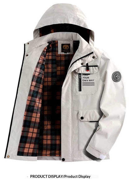 Men's Fleece-Lined Mid-Length Parka Coat | Warm Casual Outerwear