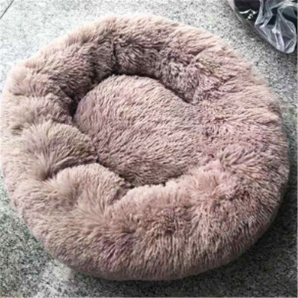 Round Plush Pet Bed | Anti-Slip | Machine Washable | 8 Sizes