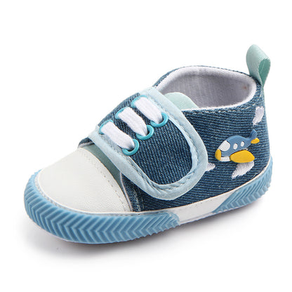 Baby Cartoon Canvas Walking Shoes | Anti-Slip First Walkers 11-13cm