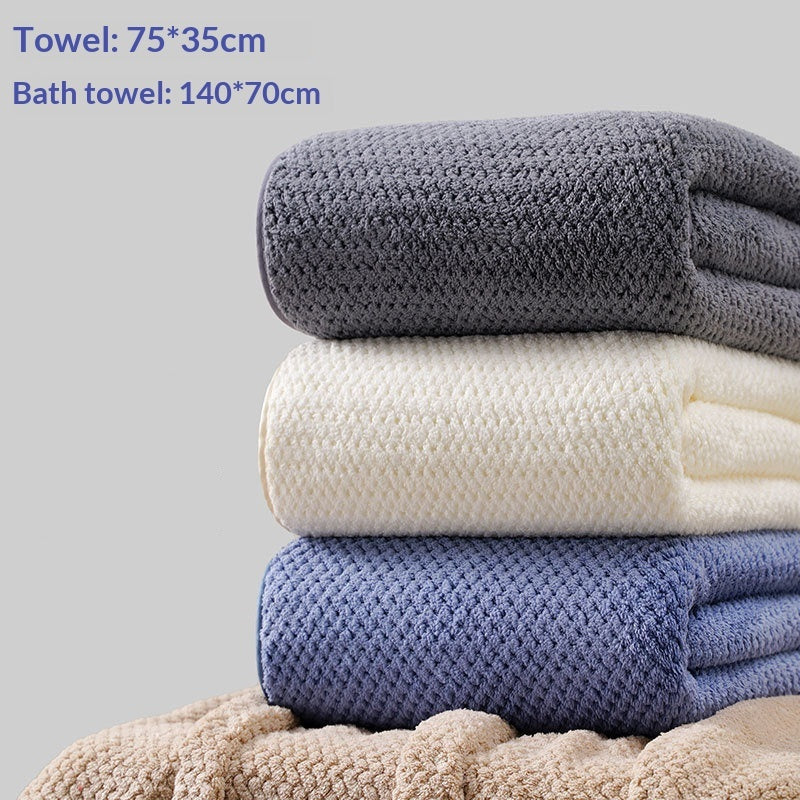 Coral Fleece 4-Piece Bath Towel Set | 8 Bold Colours | Soft & Absorbent