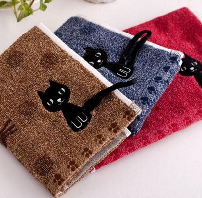 Cat Tail Hook Cotton Face Towel 25x50cm