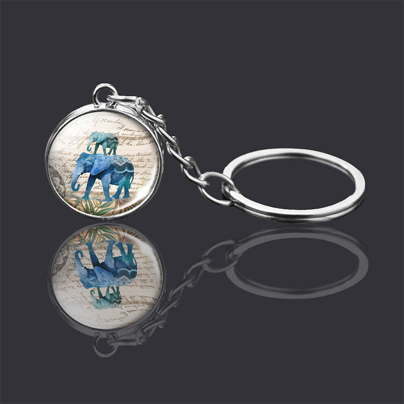 Animal Glass Ball Keychain | Double-Sided Design | 23 Animals
