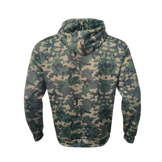 Men's Camo Hooded Cardigan Jacket – Cotton-Lined | XS–4XL
