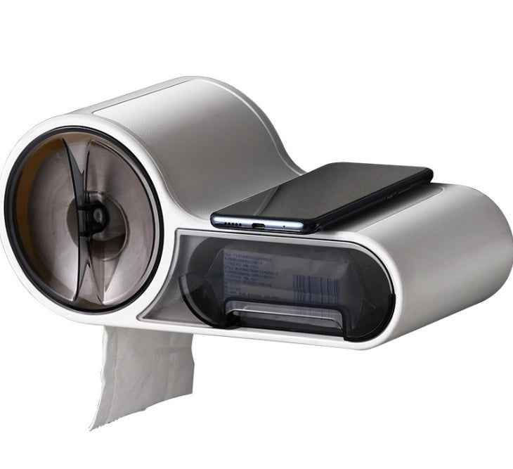 Toilet Roll Holder – No-Drill Waterproof Plastic Bathroom Tissue Holder