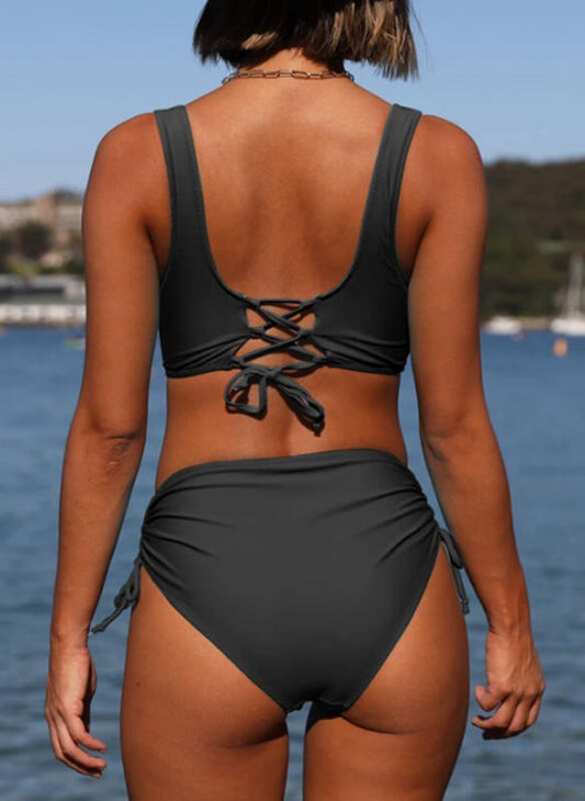 Women's Strappy Bikini Set | Multi-Colour Two-Piece Swimwear