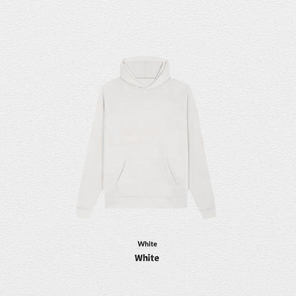 Women's Fleece-Lined Cotton Hoodie | Solid Colour Pullover Sweatshirt