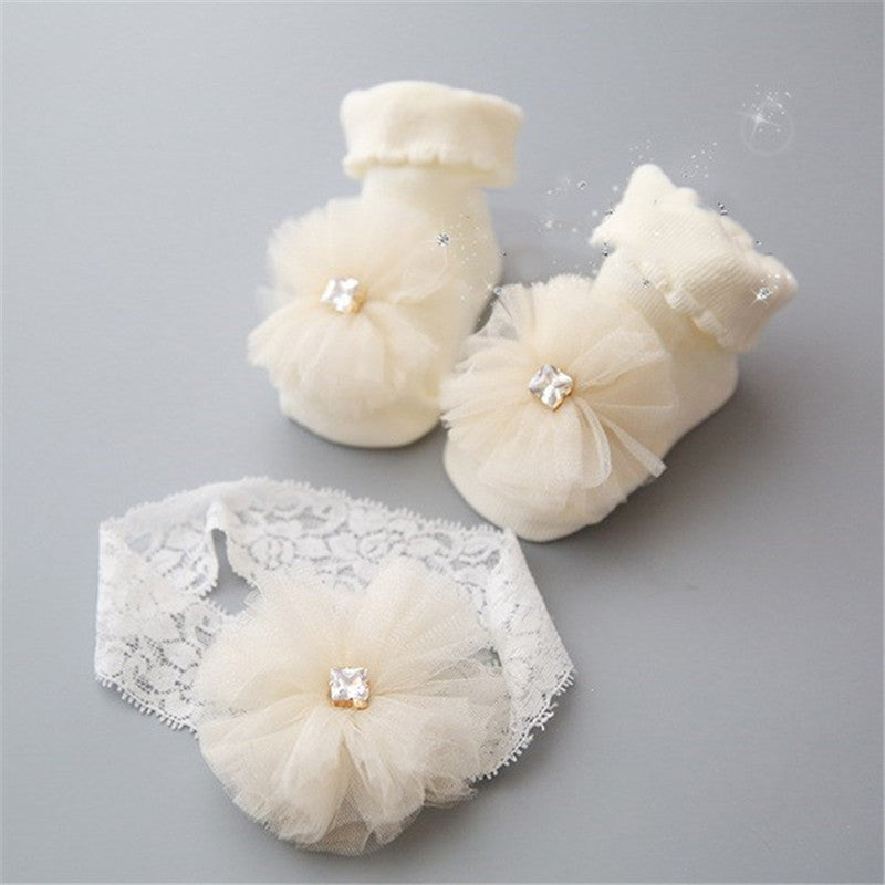 Bow & Zircon Hair Headband | Combed Cotton in 6 Colours