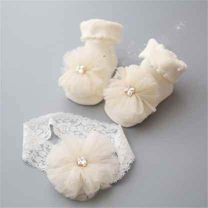 Bow & Zircon Hair Headband | Combed Cotton in 6 Colours