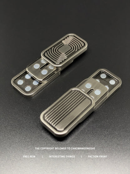 Alloy Three-Layer Push Card Fidget Toy with N52 Magnets