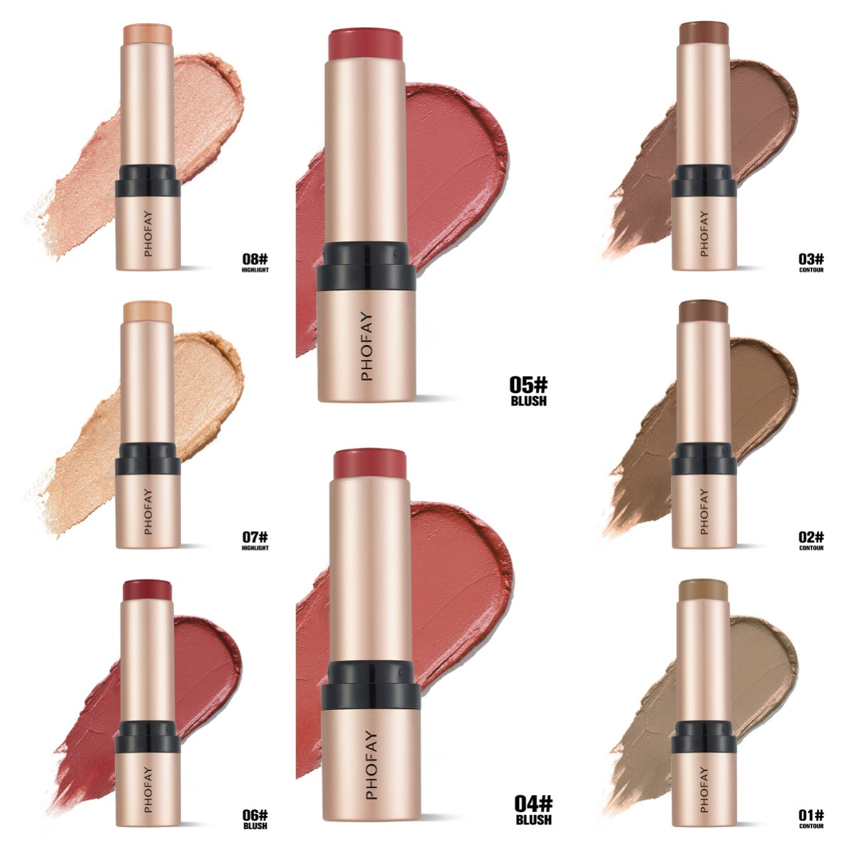 Contour Shaping Stick with Built-In Brush | 8 Shades