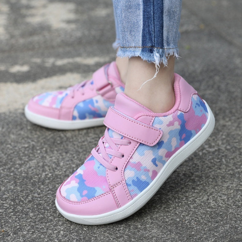 Children's Velcro Wide Toe Trainers | Lightweight Kids Shoes
