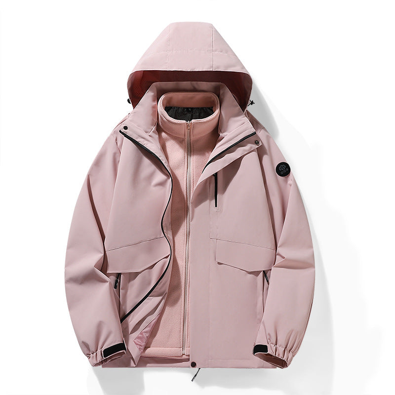 Women's Velvet Zip Jacket | 3D Effect Casual Coat | S-5XL