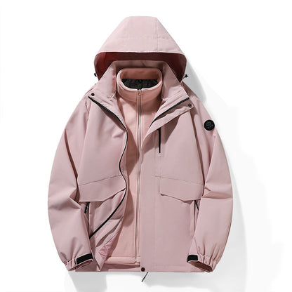 Women's Velvet Zip Jacket | 3D Effect Casual Coat | S-5XL