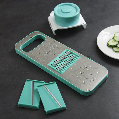 Multifunctional Kitchen Grater Set – Stainless Steel Interchangeable Blades