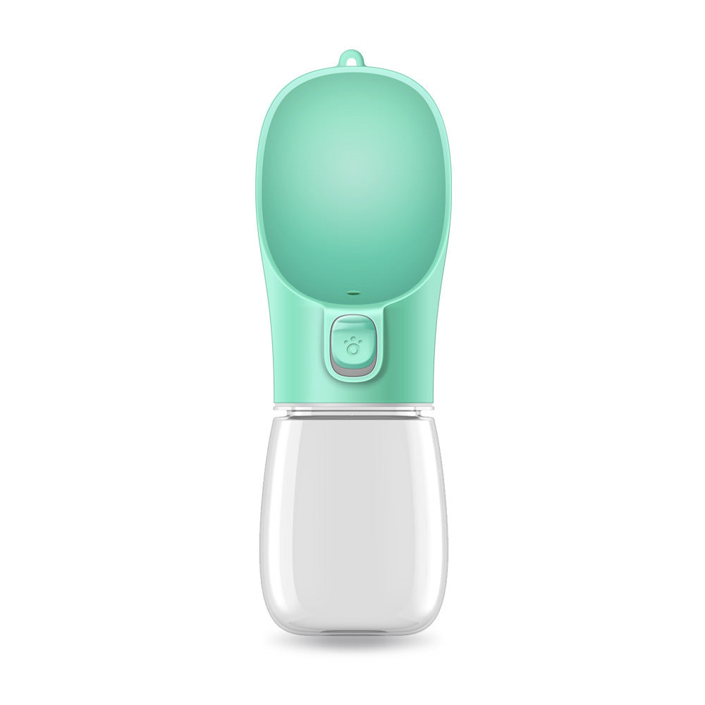Portable Dog Water Bottle — 800ml Leak-Proof Travel Drinking Bottle with Fold-Out Trough