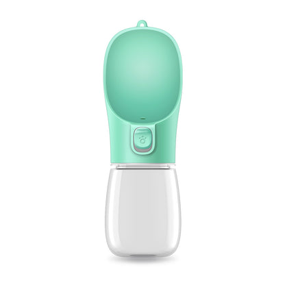 Portable Dog Water Bottle — 800ml Leak-Proof Travel Drinking Bottle with Fold-Out Trough