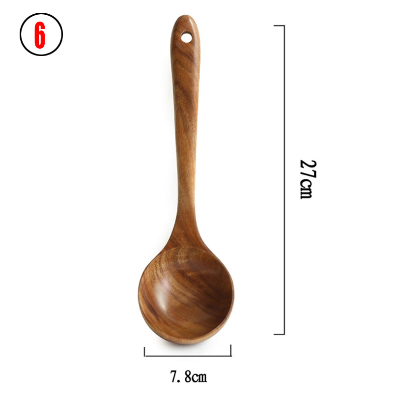 Natural Wood Kitchen Utensil Set