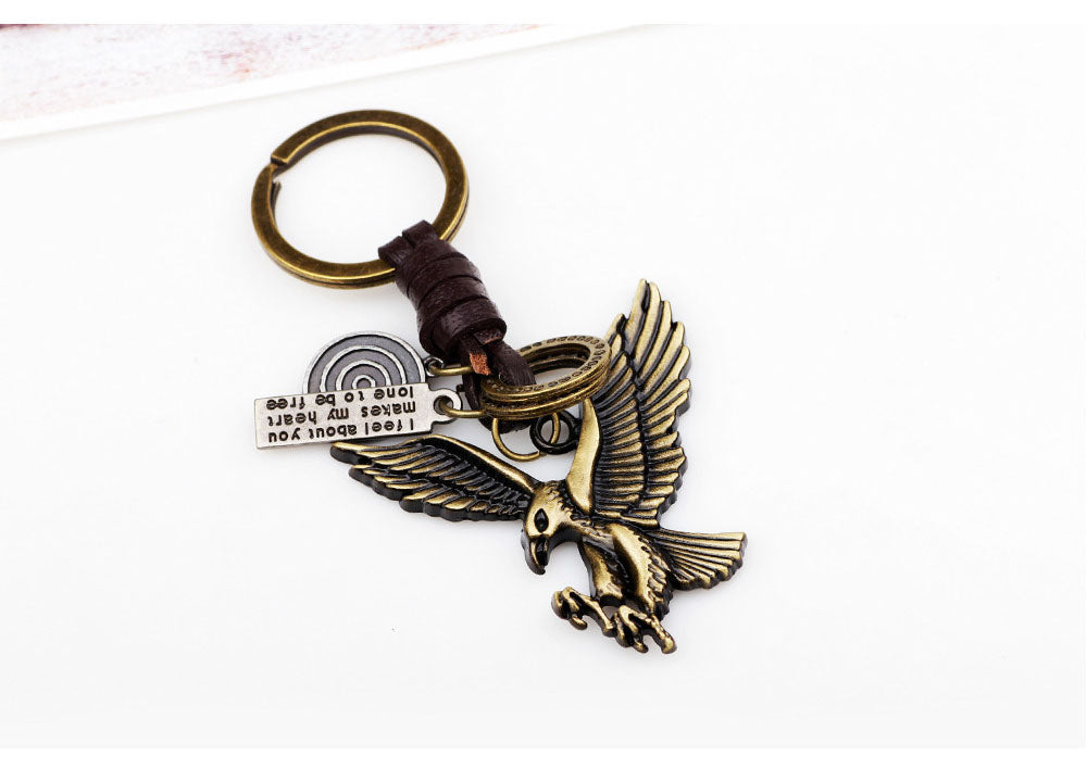 Gold Eagle Wings Metal Keychain | Statement Accessory