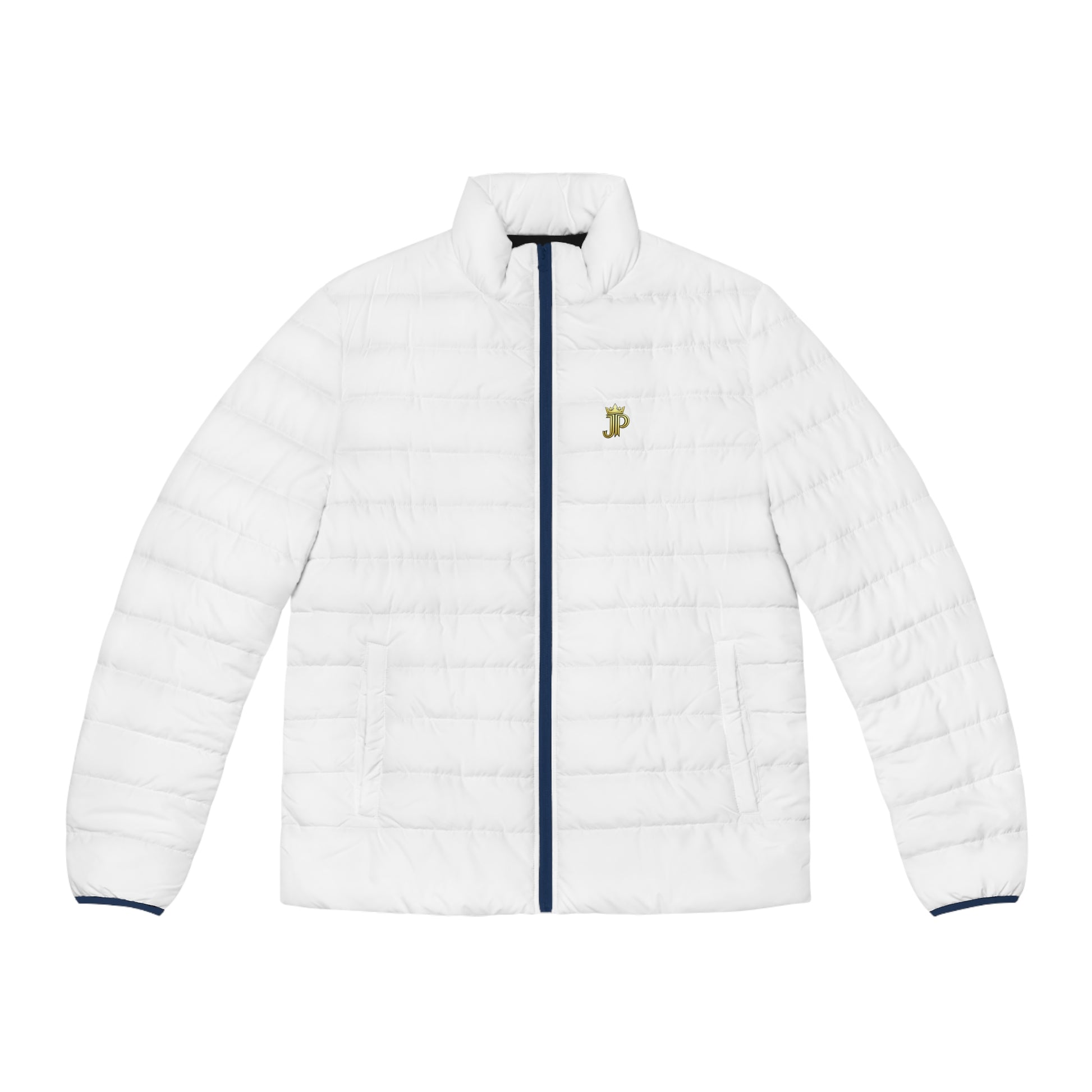 Minimal Logo Quilted Puffer Jacket | Slim Fit Winter Coat