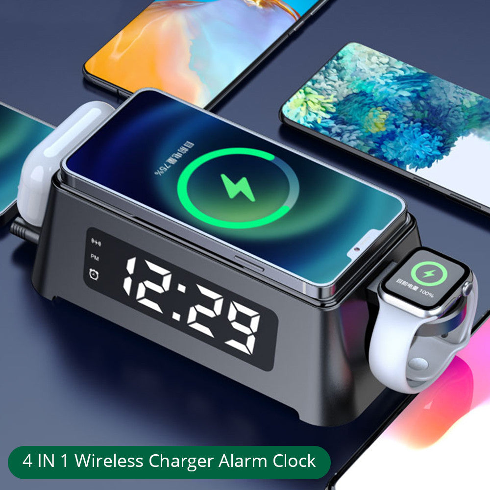 Smart Alarm Clock with Wireless Charger | Bedside Charging