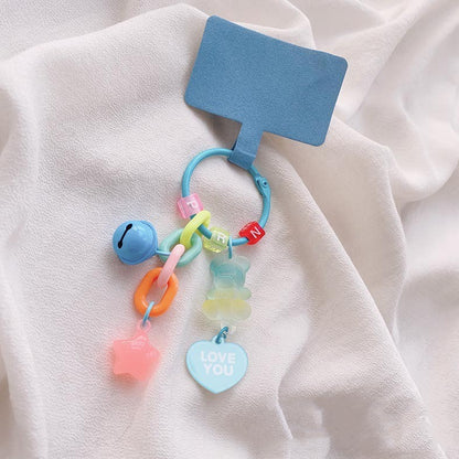 Frosted Two-Tone Acrylic Bear Keychain | 14 Colours