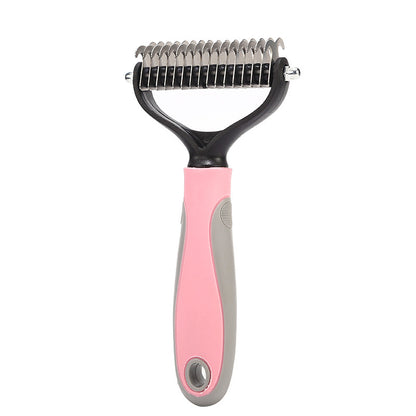 Pet Grooming Brush | Button Hair Removal | Non-Slip | Cats & Dogs
