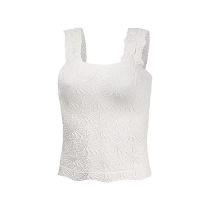 Women's Pleated Square-Neck Camisole Top