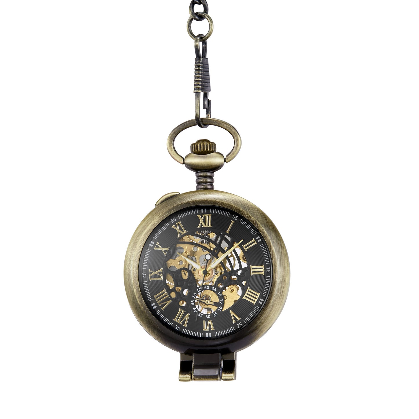 Alloy Flip Mechanical Pocket Watch