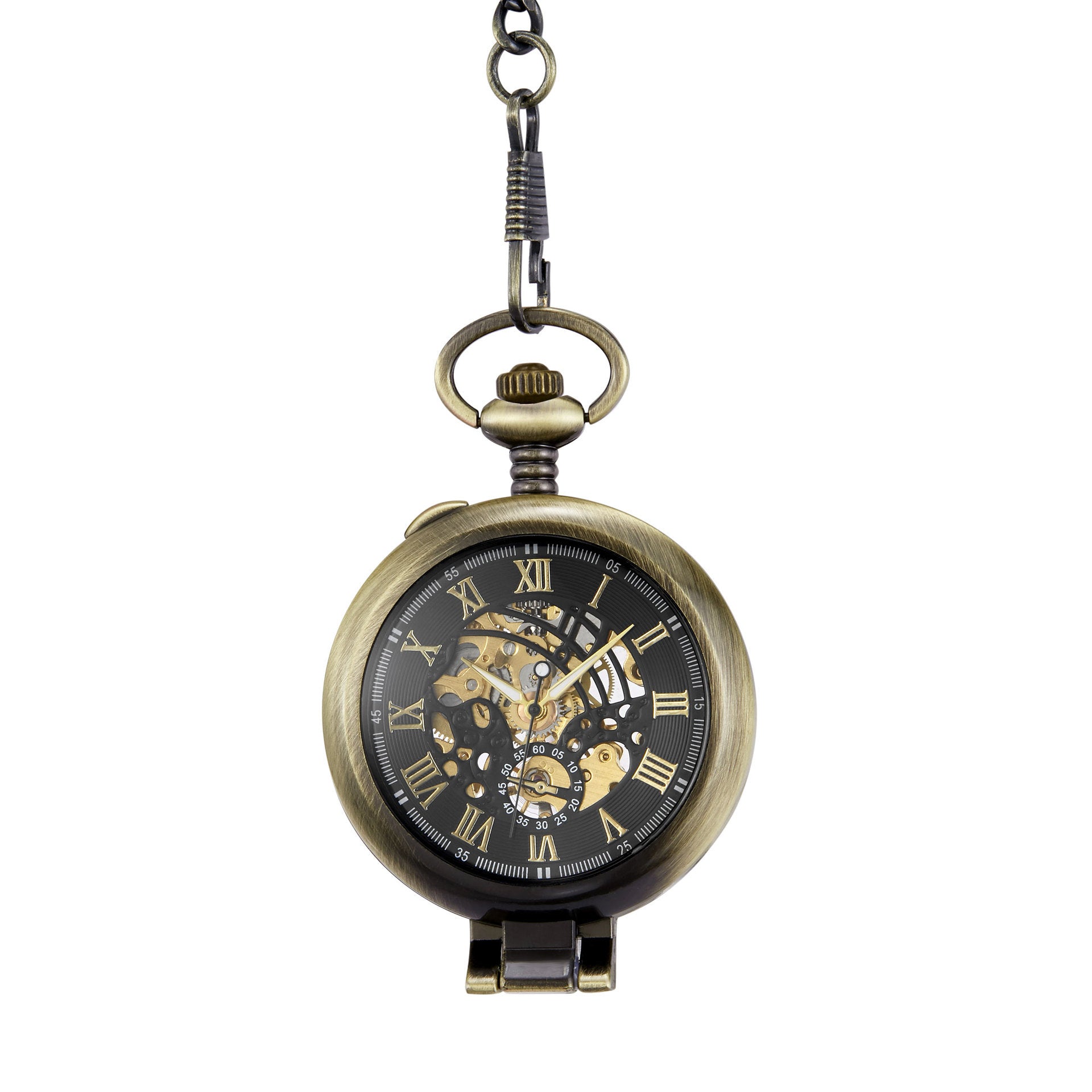 Alloy Flip Mechanical Pocket Watch