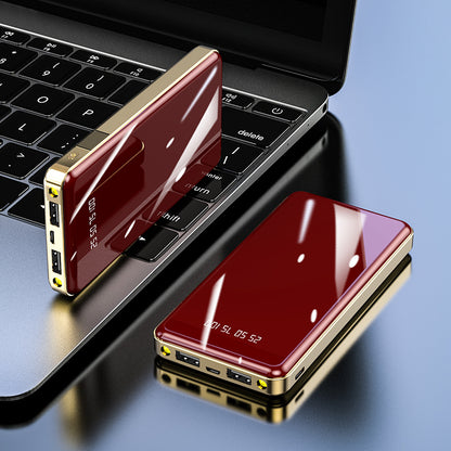 Slim 20,000mAh Power Bank – Mirror Digital Display Portable Charger 5 Colours