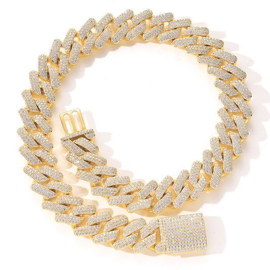 Cuban Chain Zircon Necklace & Bracelet | Gold, Rose Gold & Silver