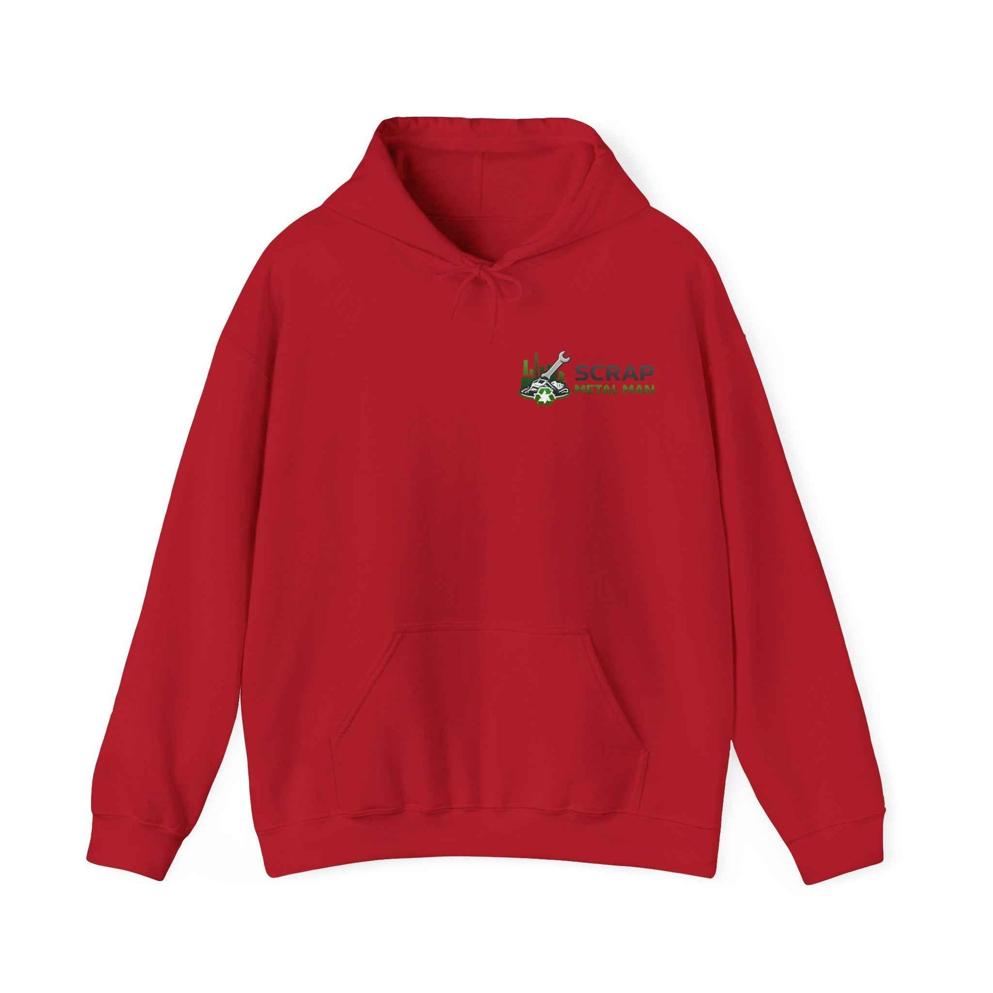 Scrap Metal Man Logo Hoodie – Industrial Style Unisex Sweatshirt