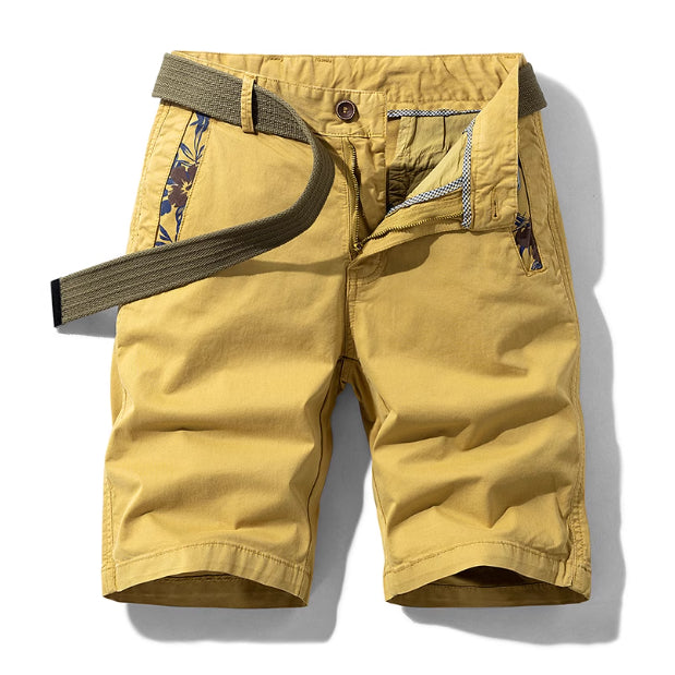 Men's Cotton Cropped Trousers | Straight Leg Mid-High Waist W28-W38