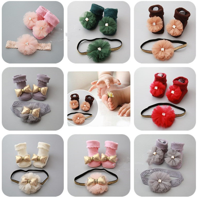 Bow & Zircon Hair Headband | Combed Cotton in 6 Colours