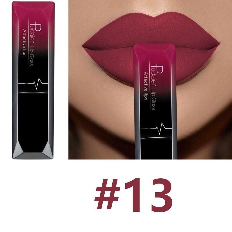 Matte Liquid Lip Gloss – Waterproof Long-Lasting 8ml, 21 Shades