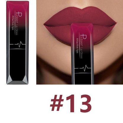 Matte Liquid Lip Gloss – Waterproof Long-Lasting 8ml, 21 Shades