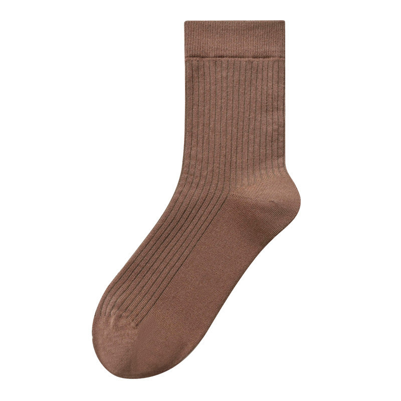Men's 100% Cotton Mid-Calf Socks – Non-Slip Antibacterial Odour-Resistant 27 Colours