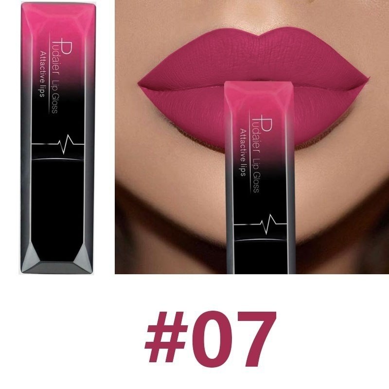 Matte Liquid Lip Gloss – Waterproof Long-Lasting 8ml, 21 Shades